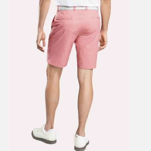 Peter Millar Pink SHACKLEFORD HYBRID GINGHAM SHORT - Picture 5 of 5